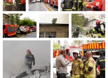 مهار آتش‌سوزی سقف شیروانی ۳ منزل مسکونی در شیراز