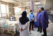 عیادت بازرس کل استان فارس  از مجروحان حادثه بندر شهید رجایی در شیراز