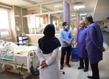 عیادت بازرس کل استان فارس  از مجروحان حادثه بندر شهید رجایی در شیراز