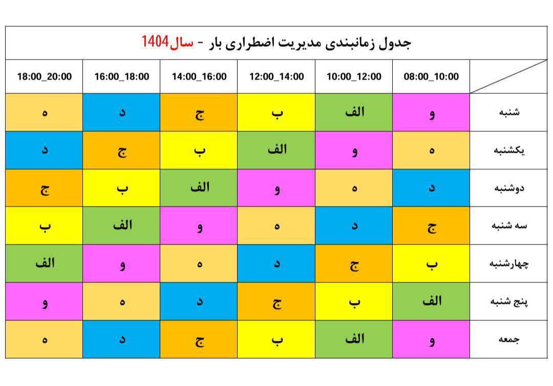 برنامه خاموشی های احتمالی مدیریت بار اعلام شد / غلبه بر ناترازی با هم افزایی مشترکان