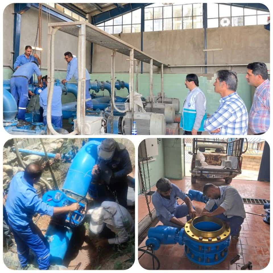 اتمام عملیات نصب شیرآلات در مسیر تکمیل ظرفیت خط ۲ انتقال آب سد درودزن در پمپاژ گلستان