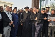 اهتزاز پرچم شاهچراغ(ع) در نقطه صفر مرزی؛ افتتاح موکب دائمی حضرت احمدبن موسی-شاهچراغ شهرداری شیراز در شلمچه
