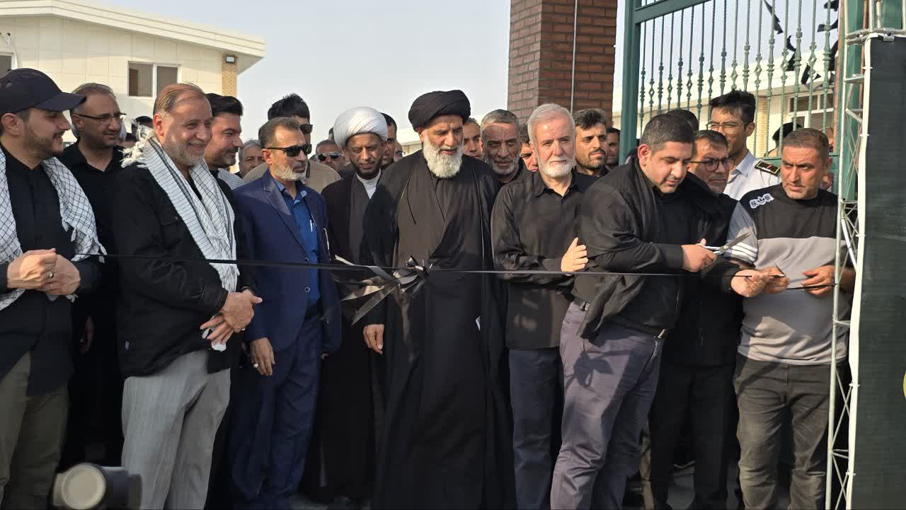 اهتزاز پرچم شاهچراغ(ع) در نقطه صفر مرزی؛ افتتاح موکب دائمی حضرت احمدبن موسی-شاهچراغ شهرداری شیراز در شلمچه