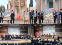 رونمایی از پوستر چهل و سومین جشنواره جهانی فیلم فجر، در آرامگاه سعدی شیرازی